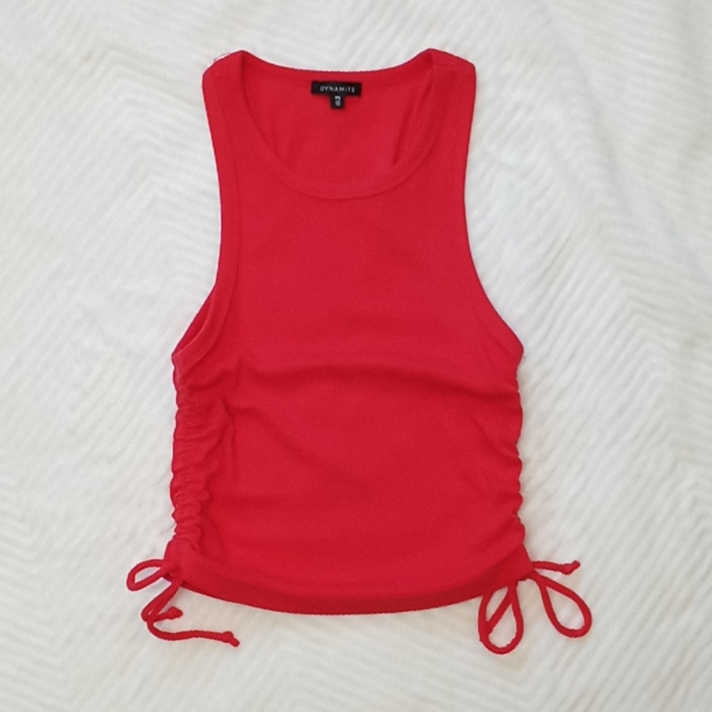 Red drawstring tank from Dynamite - Picture 2 of 5